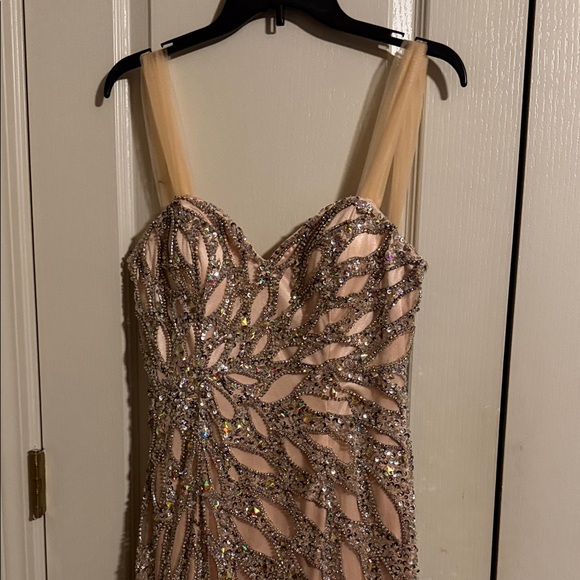 Splash Gold and Silver Prom Dress - Picture 2 of 5